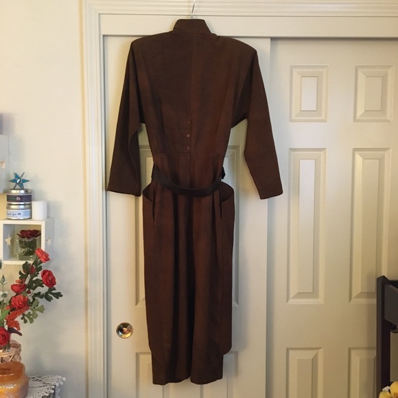 Vintage Rabbit Rabbit Rabbit Brown Dress Size 8 - Picture 3 of 8